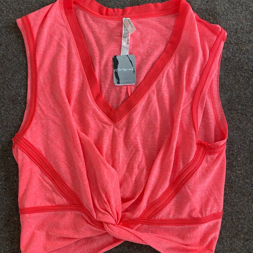 Free People Movement Hot Pink Crop Top Size M